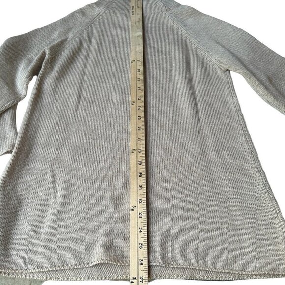 Creation Sweater Women's Size 4 Cowl Pullover Beige Floral Long Sleeve Knit - Picture 5 of 8